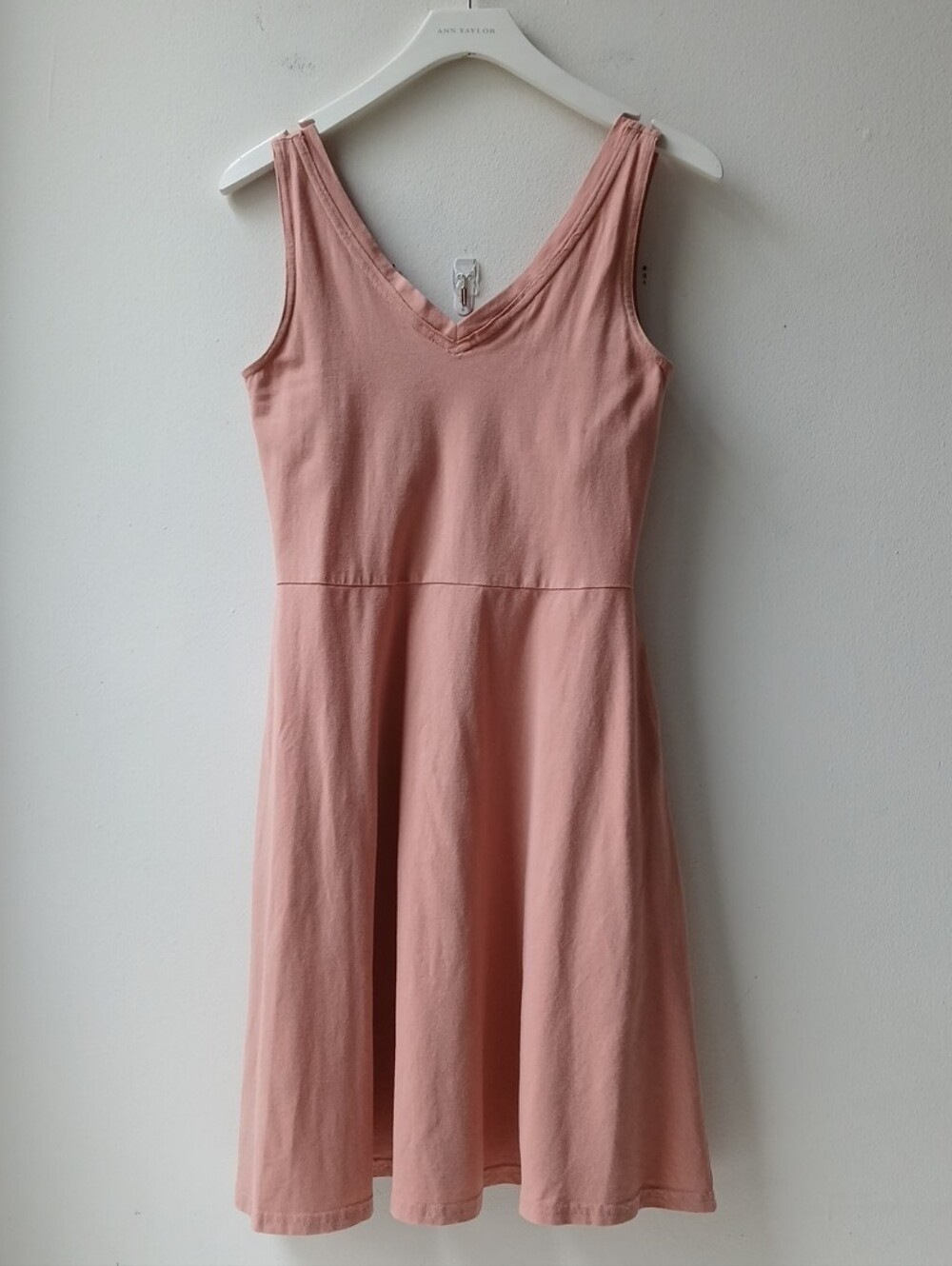 Pact Fit & Flare Mini Dress Light Pink Organic Cotton Small
